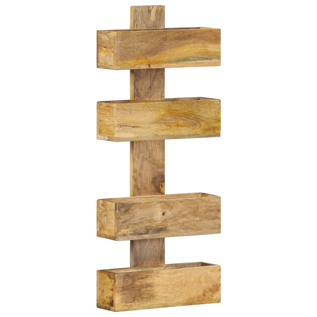 Magazine Wall Rack 30X11X72 Cm Solid Mango Wood