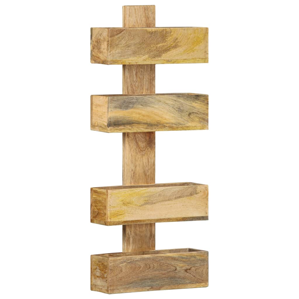 Magazine Wall Rack 30X11X72 Cm Solid Mango Wood