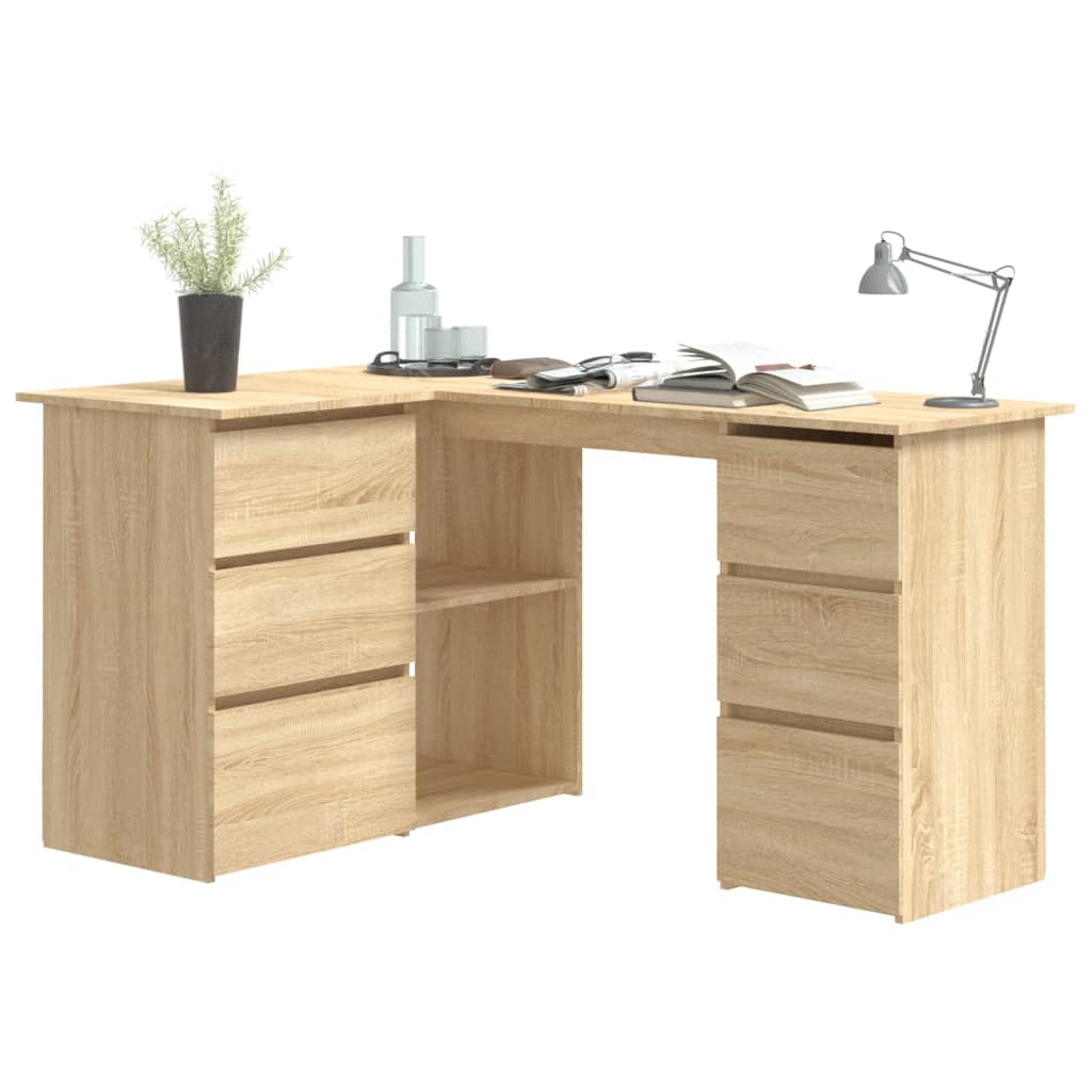 Corner Desk 145X100X76 Cm Engineered Wood