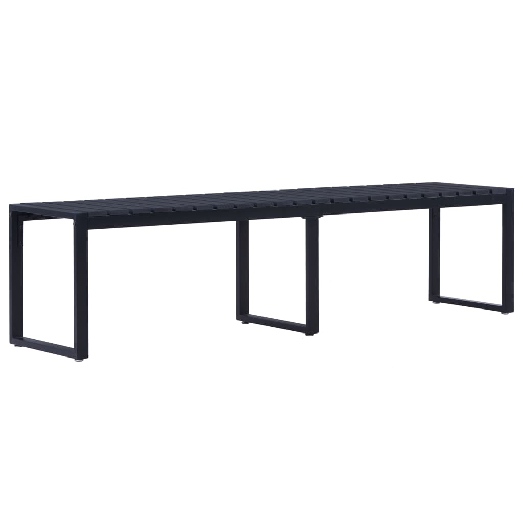 Garden Bench 120.5 Cm Ps Board Black