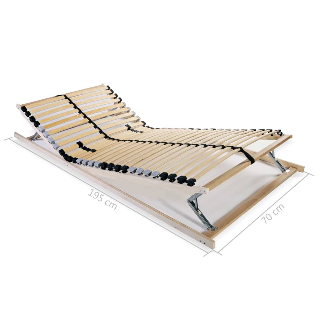 Slatted Bed Bases Without Mattress 2 Pcs With