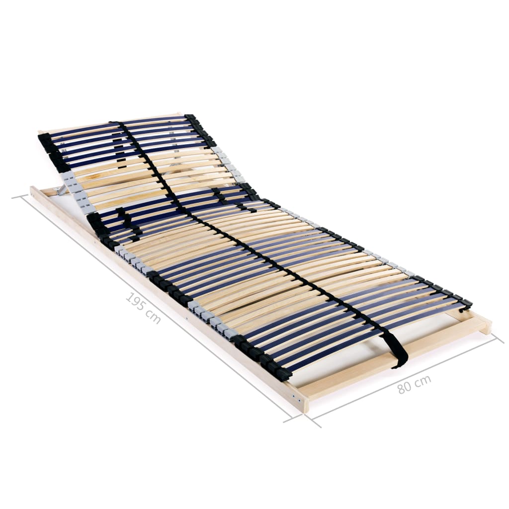 Slatted Bed Bases Without Mattress 2 Pcs With