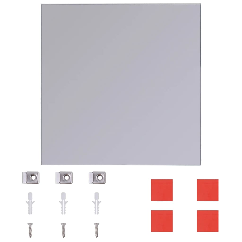 Frameless Mirror Tiles Glass 16 Pcs 20.5 Cm