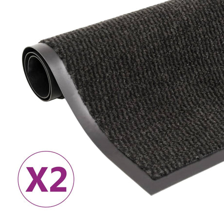 Dust Control Mats 2 Pcs Rectangular Tufted