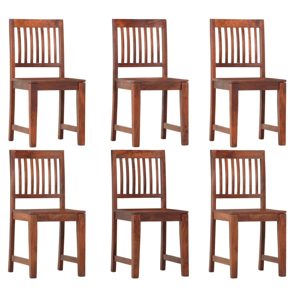 Dining Chairs 6 Pcs Solid Mango Wood