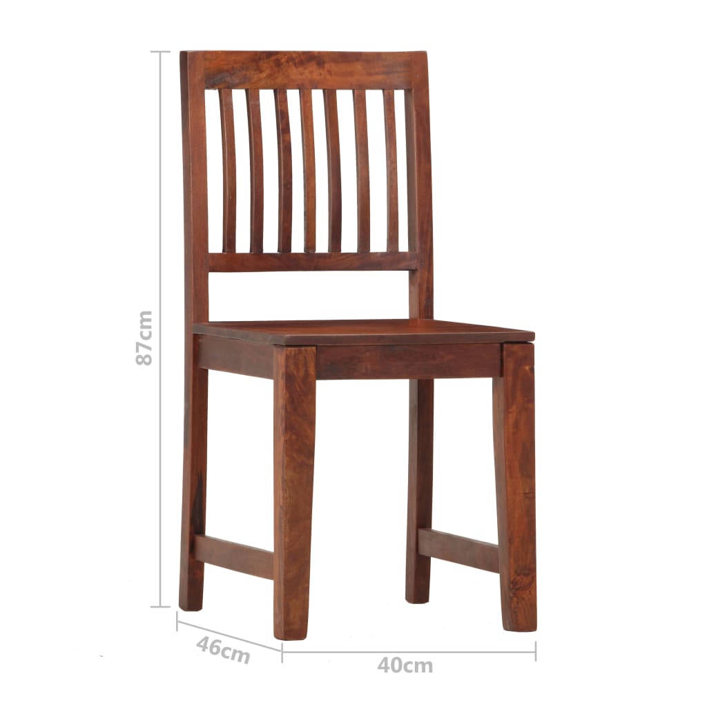 Dining Chairs 6 Pcs Solid Mango Wood