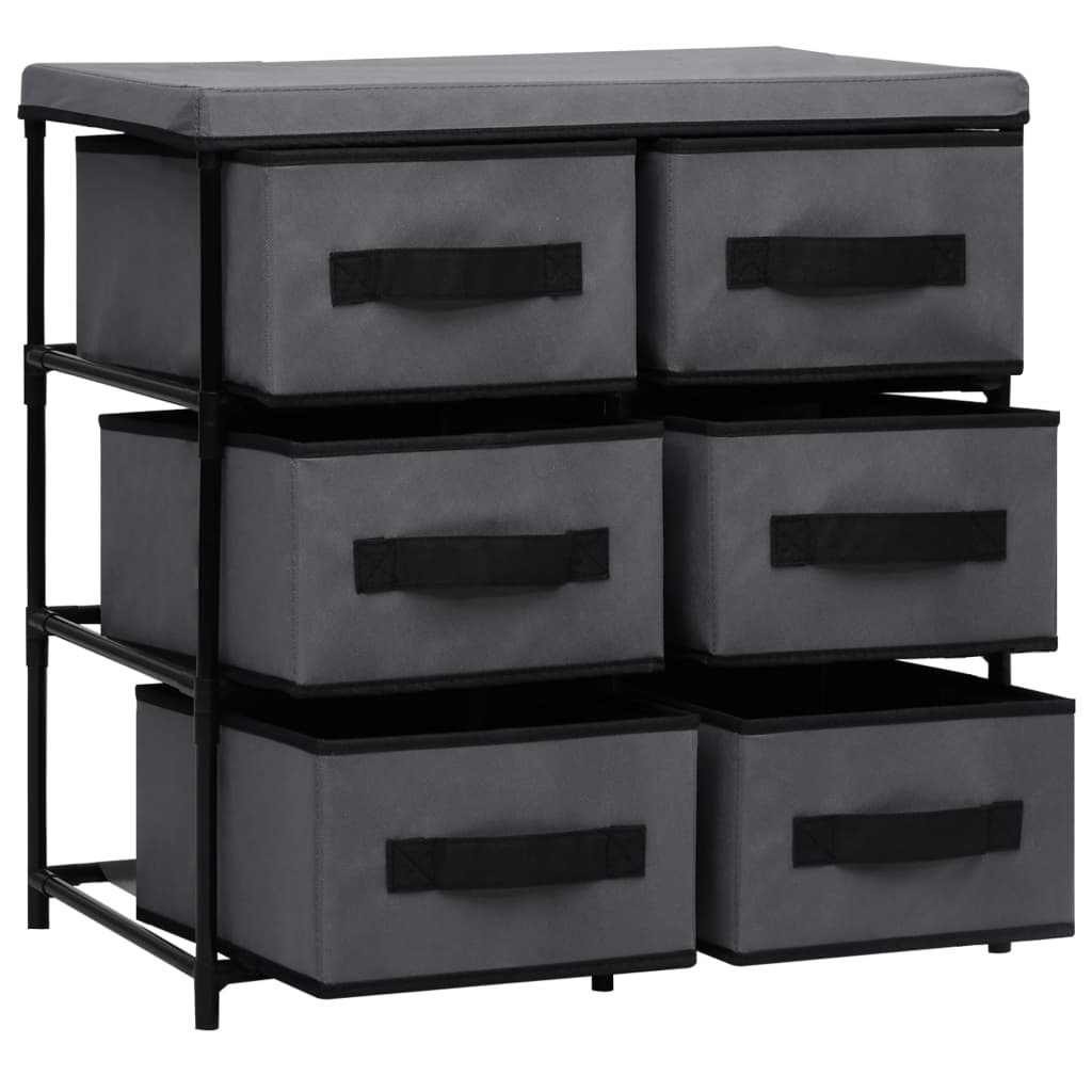 Storage Cabinet With 6 Drawers 55X29X55 Cm Steel