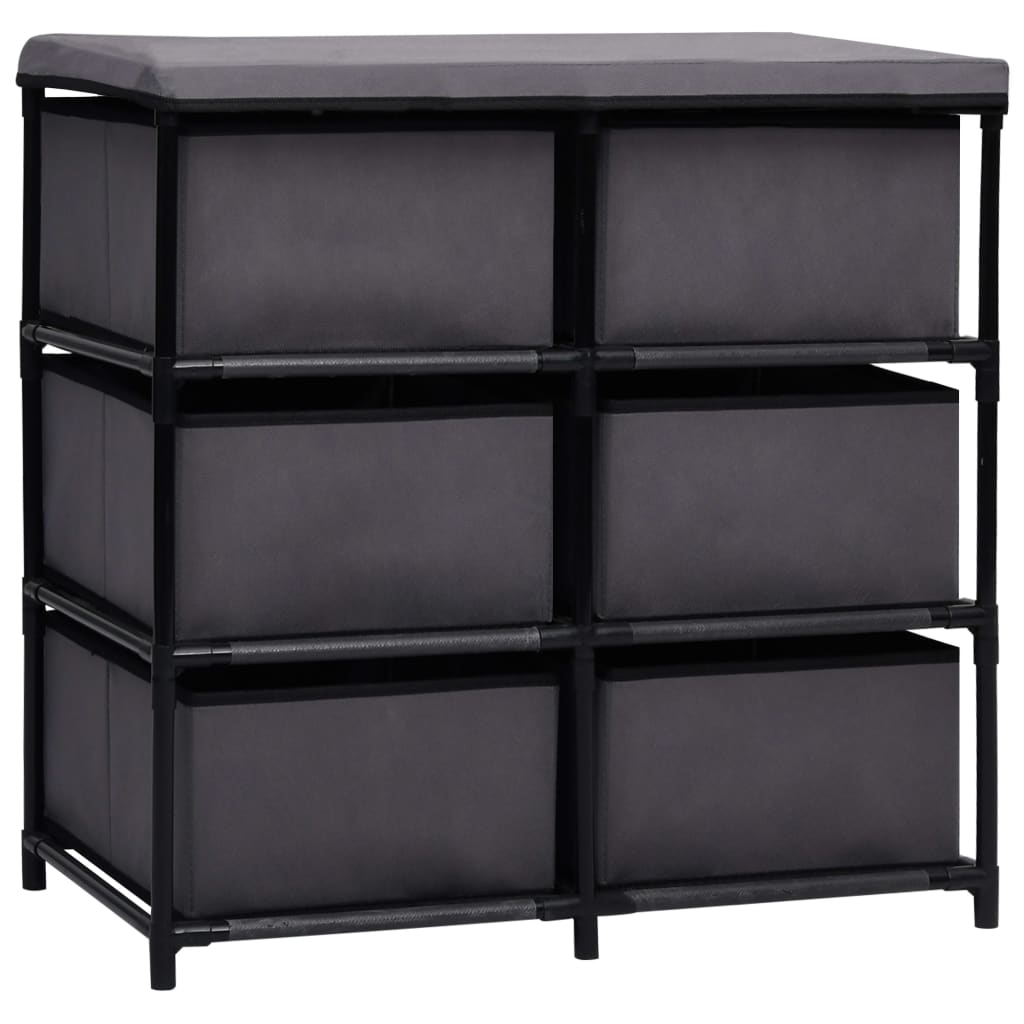 Storage Cabinet With 6 Drawers 55X29X55 Cm Steel