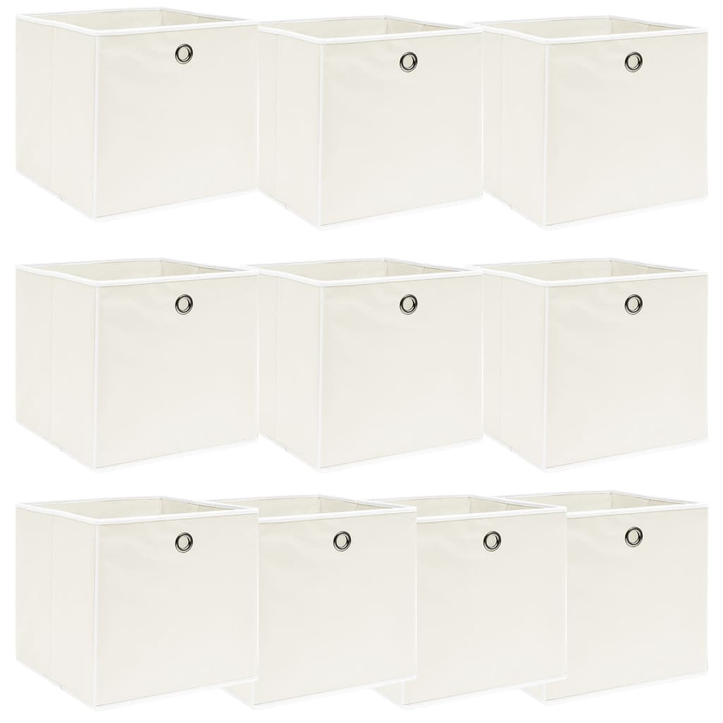 Storage Boxes With Lids 4 Pcs Grey 32X32X32 Cm Fabric