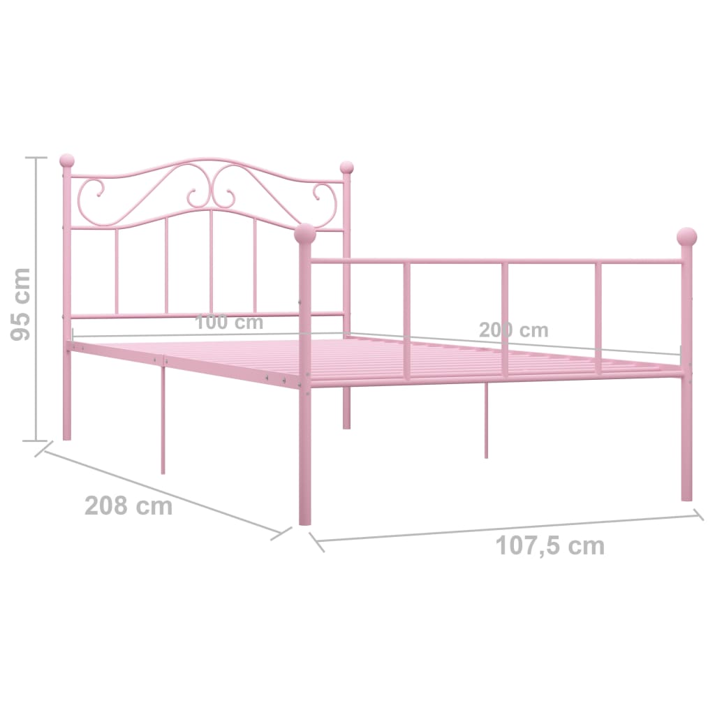 284538 Bed Frame Without Mattress Metal