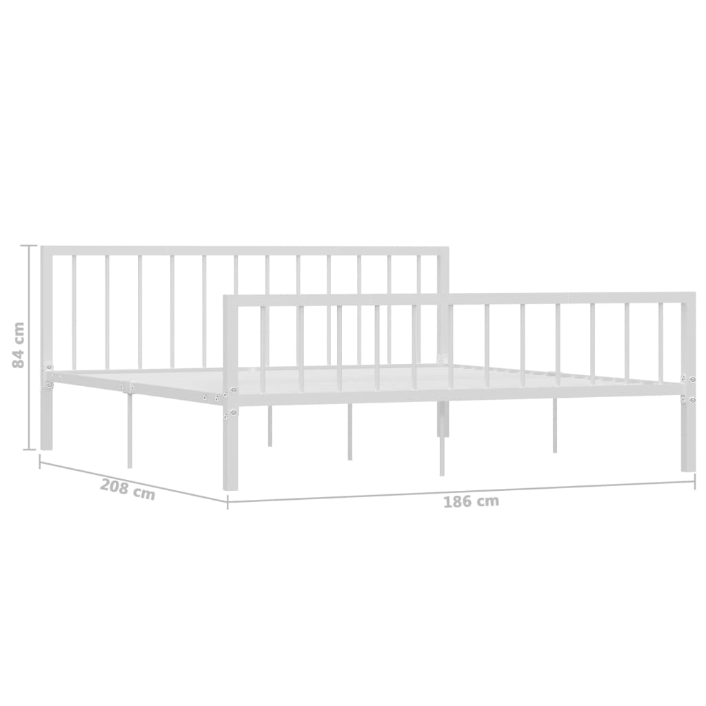 284567 Bed Frame Without Mattress Metal Super King