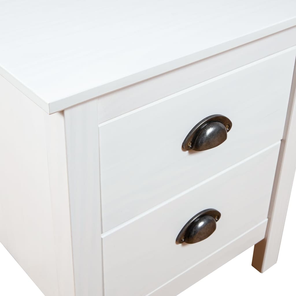 Bedside Cabinet Hill 46X35X49.5 Cm Solid Pine Wood