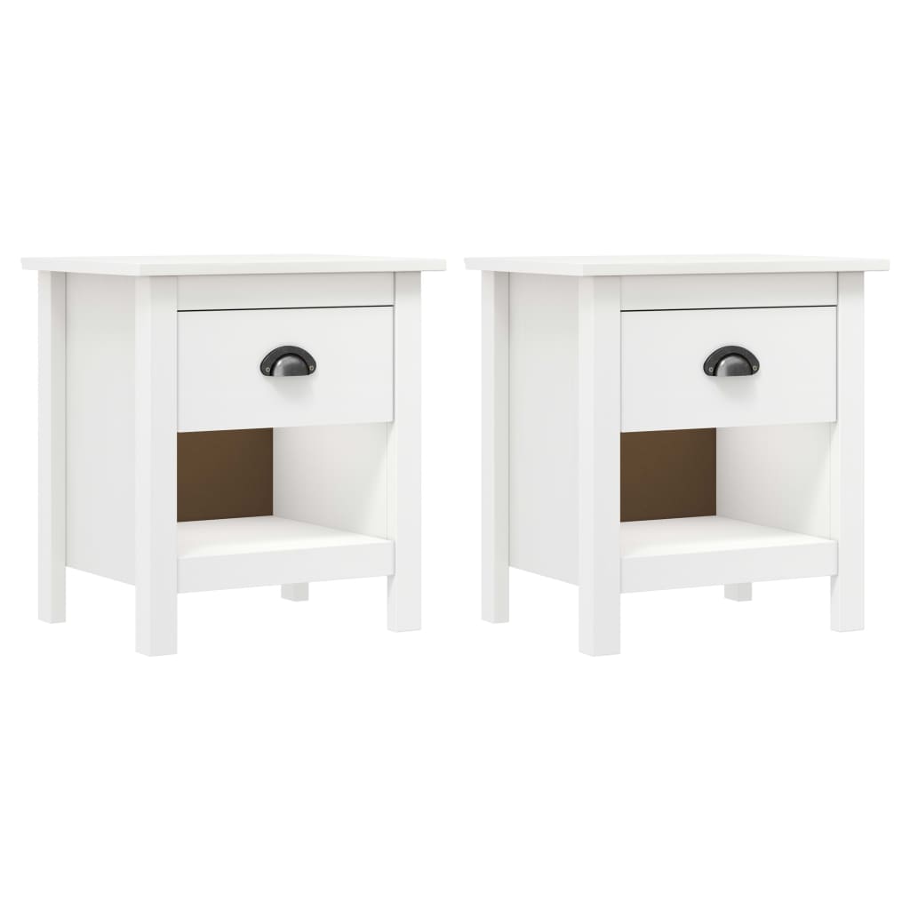 Bedside Cabinets 2 Pcs Hill 46X35X49.5 Cm Solid Pine Wood