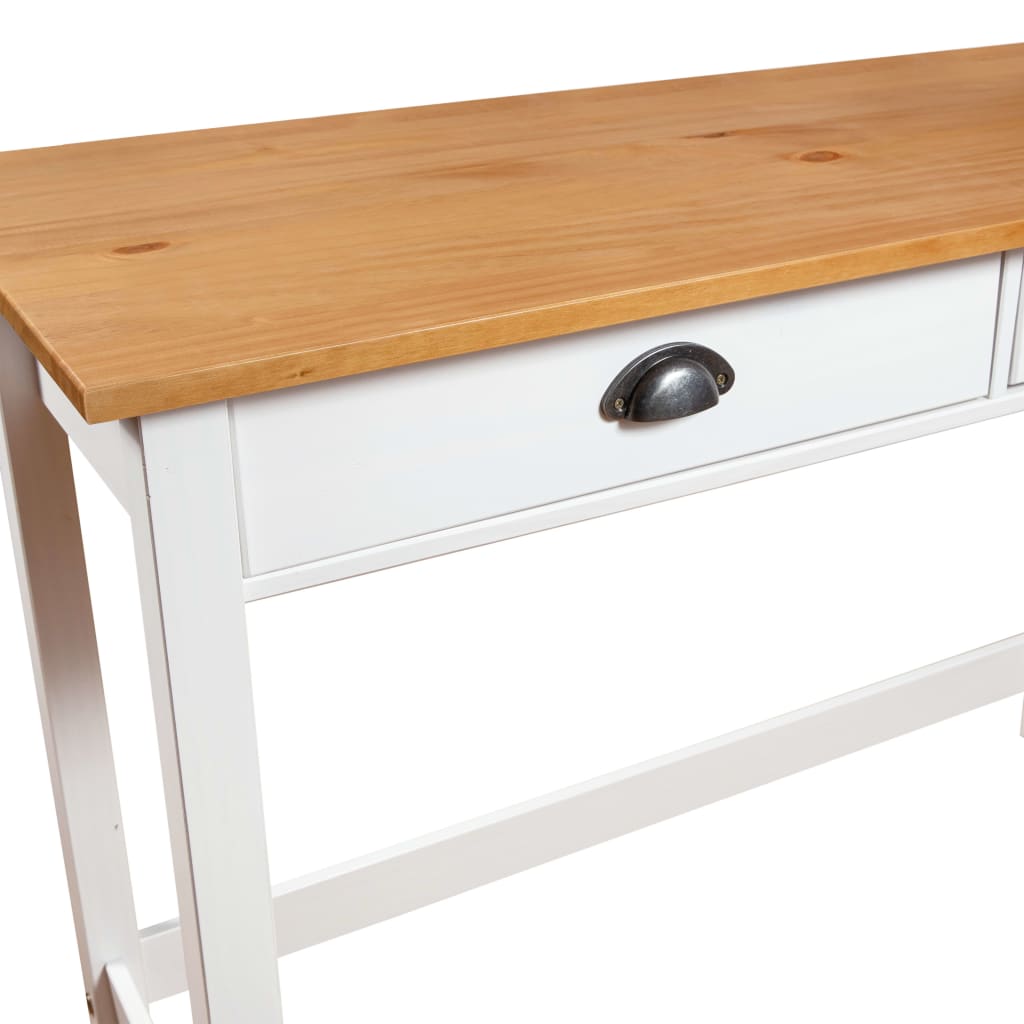 Console Table Hill With 2 Drawers 110X45X74 Cm Solid Pine Wood