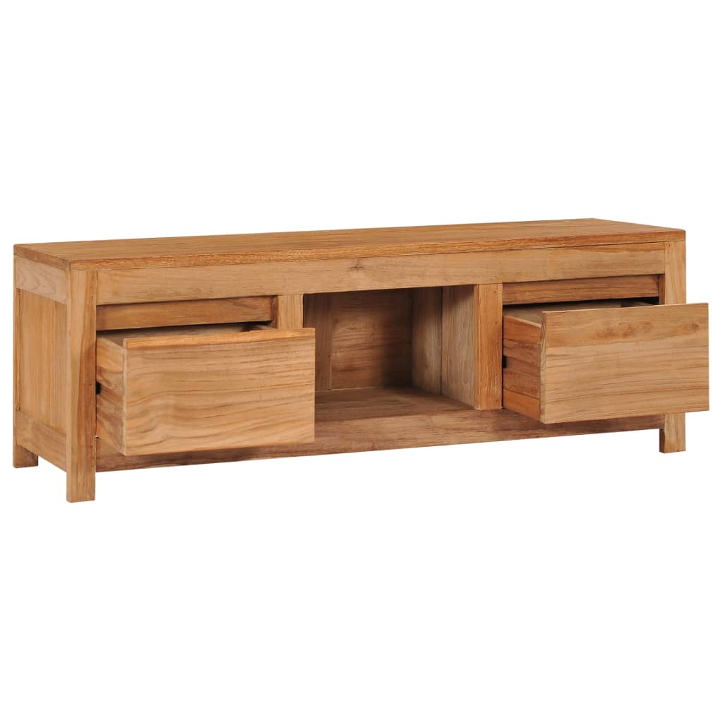 Tv Cabinet 100X30X35 Cm Solid Teak Wood