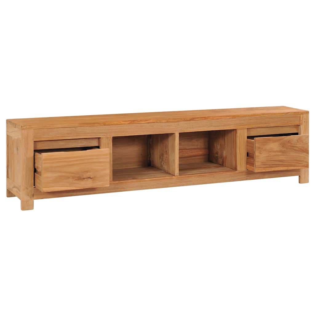 Tv Cabinet 115X30X35 Cm Solid Teak Wood