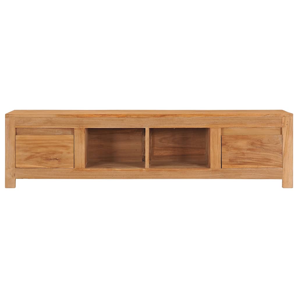 Tv Cabinet 115X30X35 Cm Solid Teak Wood