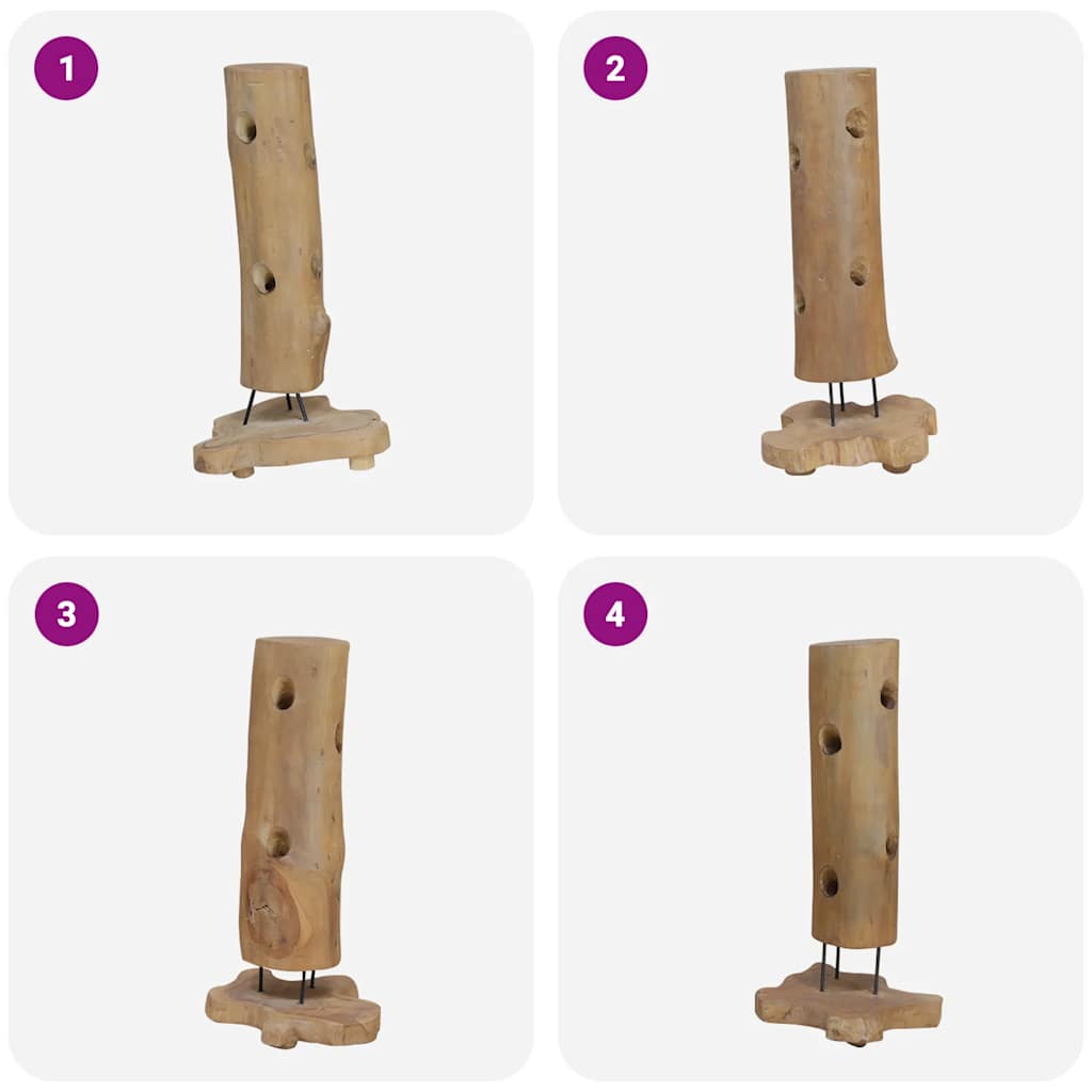 Wine Rack For 8 Bottles 40X30X80 Cm Solid Teak Wood