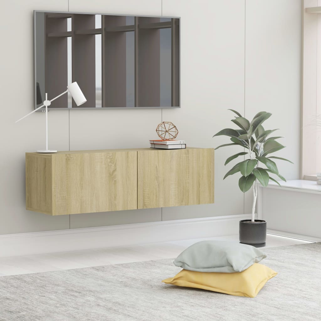 Tv Wall Cabinet 120X30X30 Cm Engineered Wood