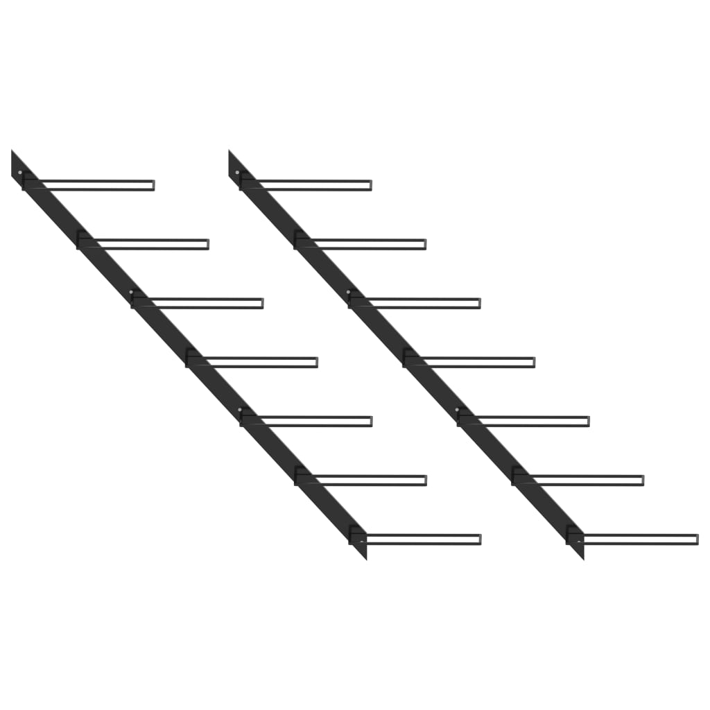 Wall-Mounted Wine Rack For 7 Bottles Metal