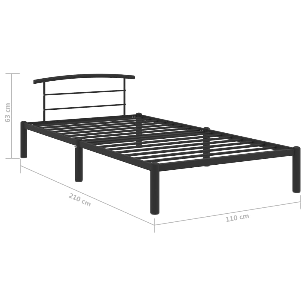 284657 Bed Frame Without Mattress Metal