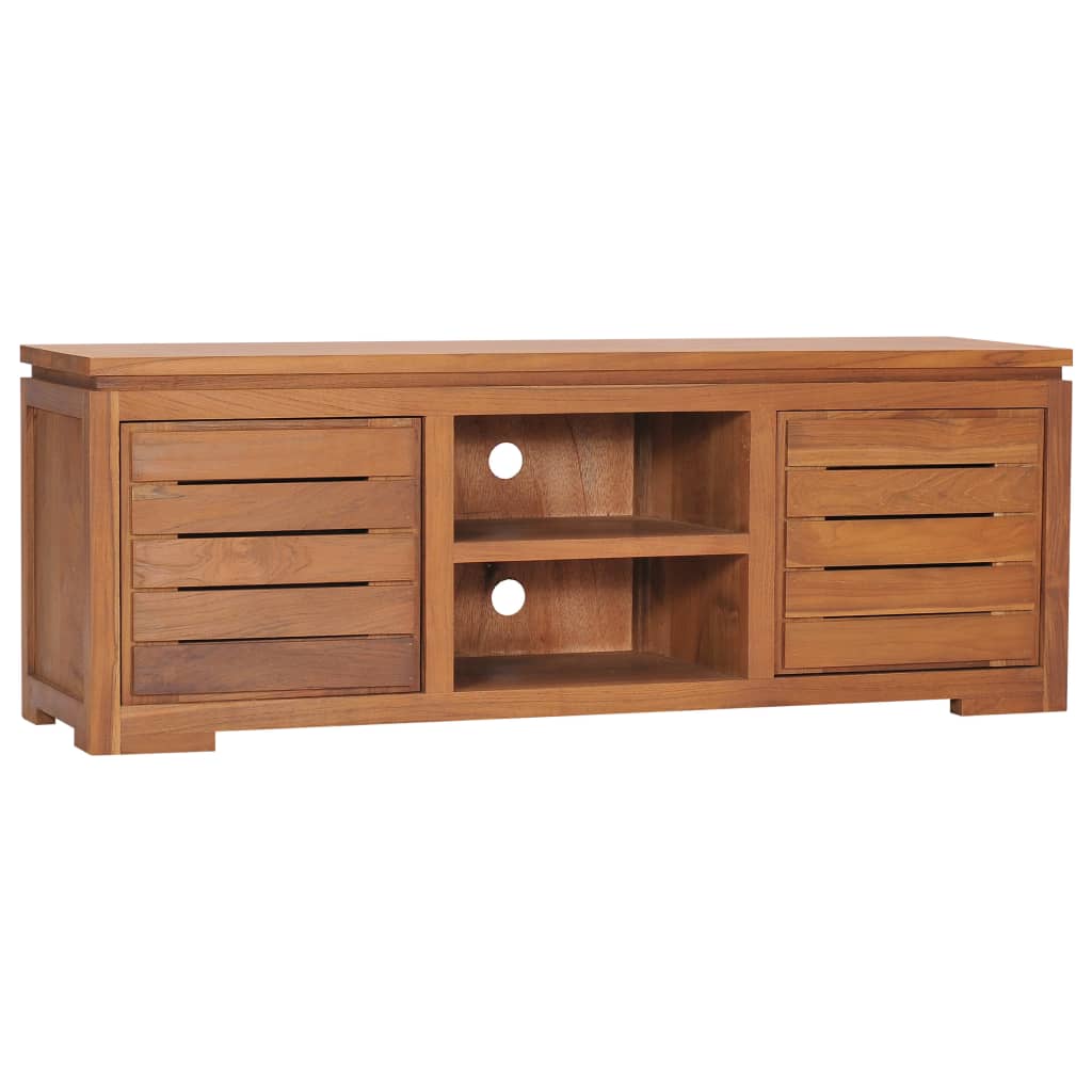 Tv Cabinet 110X30X40 Cm Solid Teak Wood
