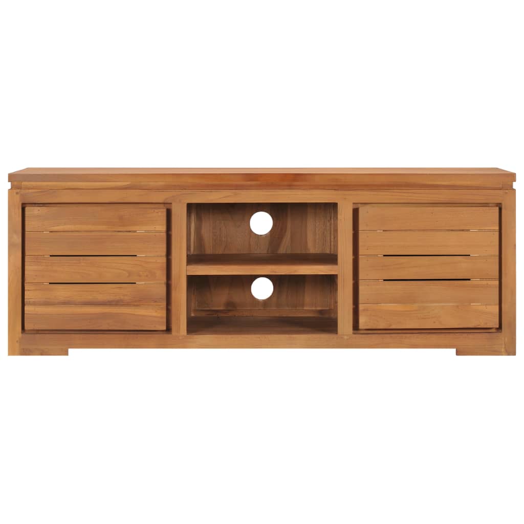 Tv Cabinet 110X30X40 Cm Solid Teak Wood
