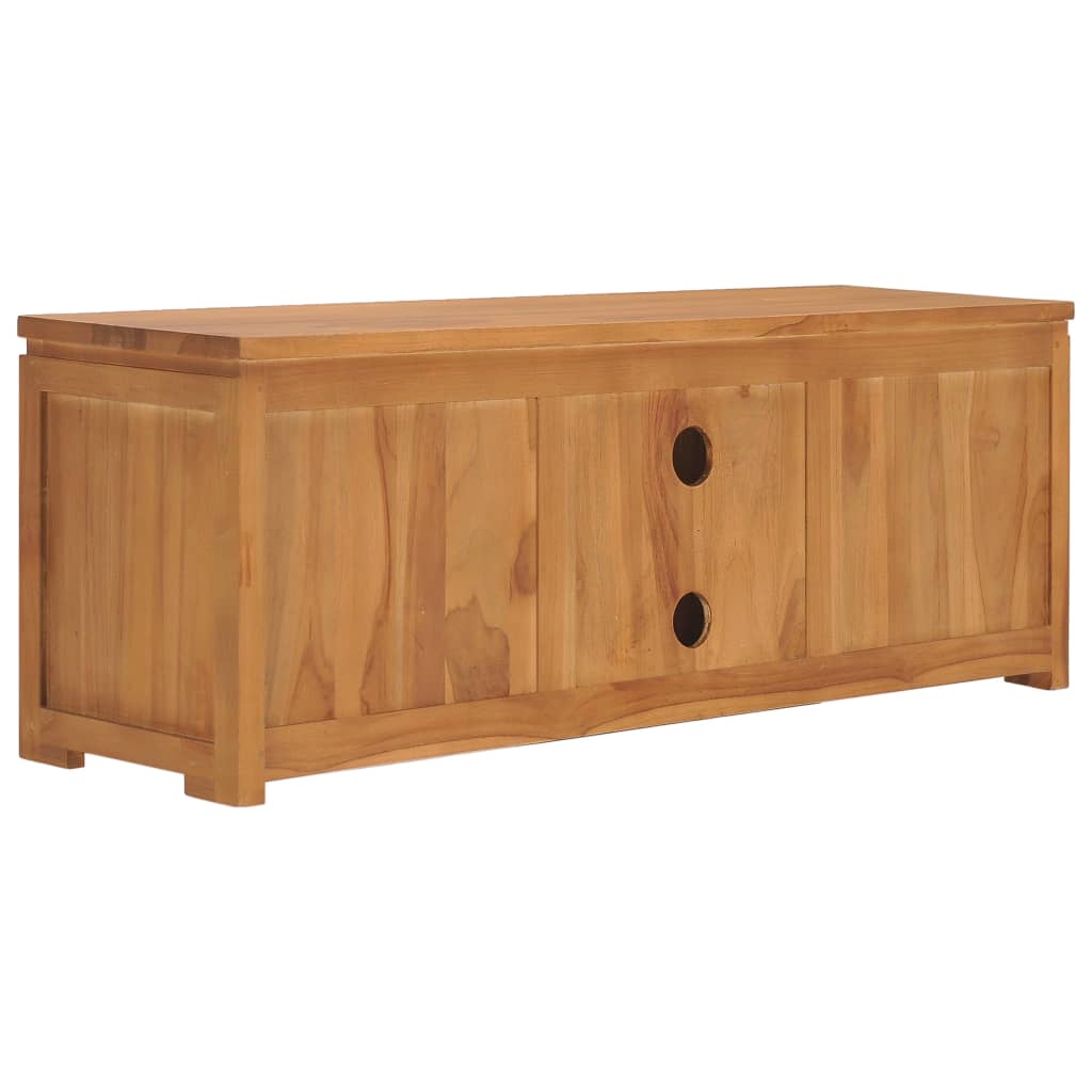 Tv Cabinet 110X30X40 Cm Solid Teak Wood