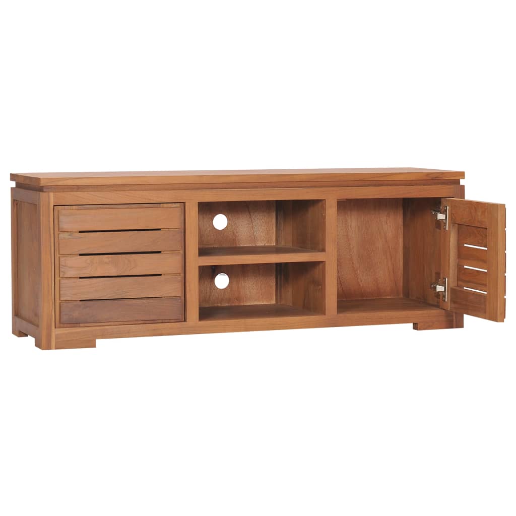 Tv Cabinet 110X30X40 Cm Solid Teak Wood