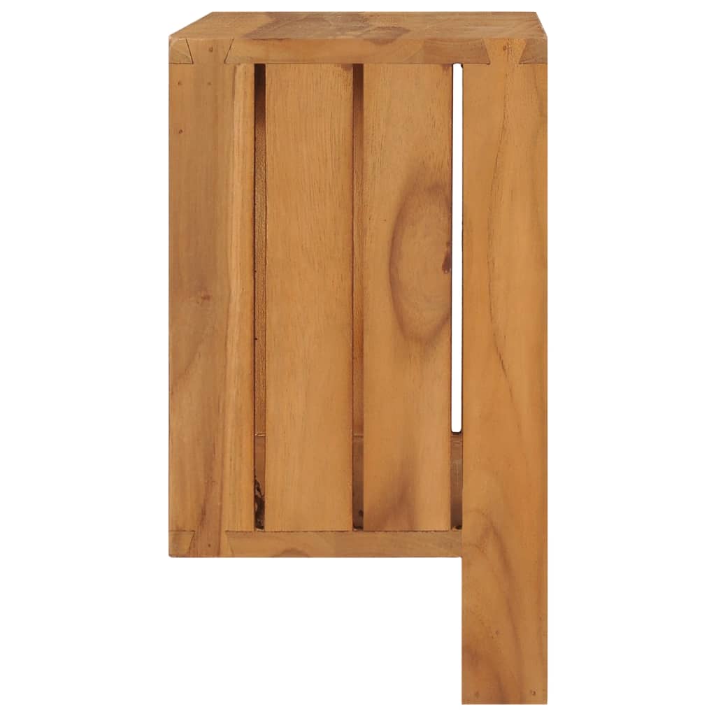 Wall-Mounted Towel Rack 35X20X35 Cm Solid Teak Wood
