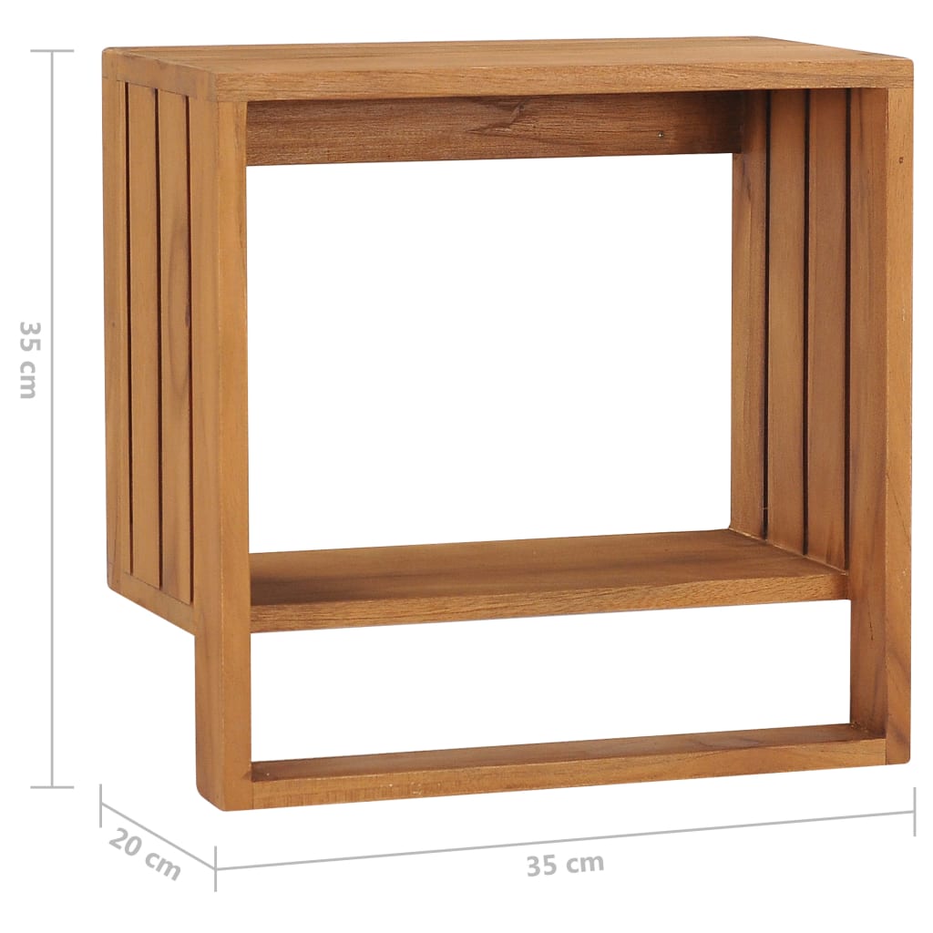 Wall-Mounted Towel Rack 35X20X35 Cm Solid Teak Wood
