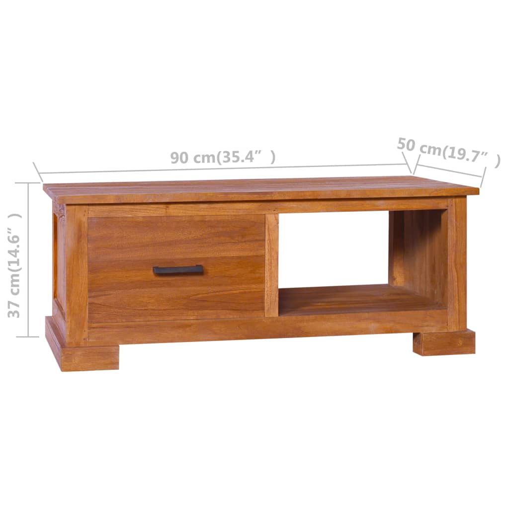 Tv Cabinet 90X50X37 Cm Solid Teak Wood