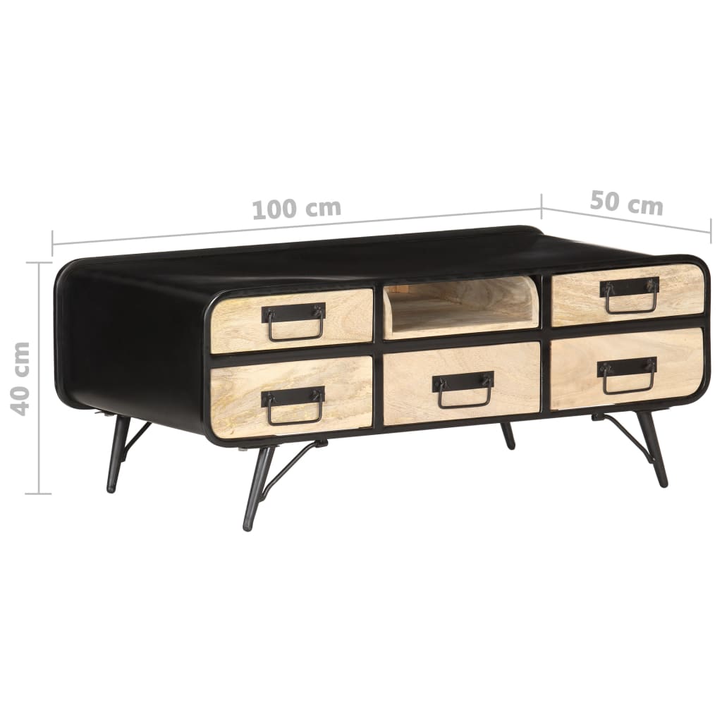 Coffee Table 100X50X40 Cm Solid Mango Wood