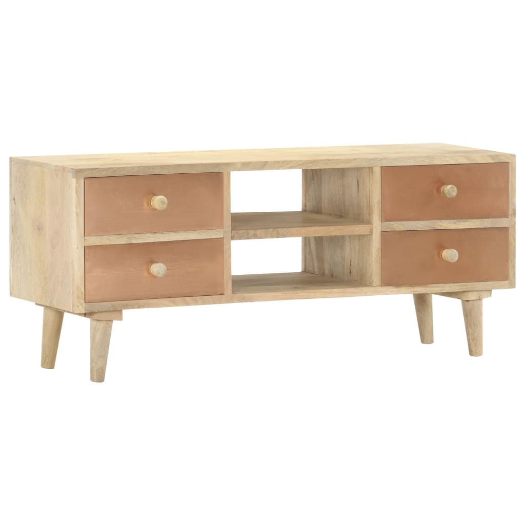 Tv Cabinet 110X30X45 Cm Solid Mango Wood