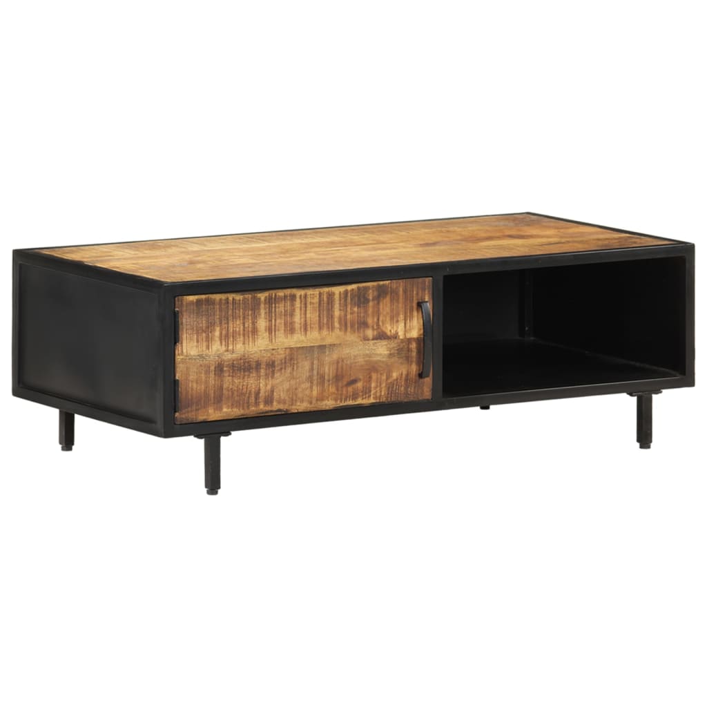 Coffee Table 105X50X35 Cm Rough Mango Wood