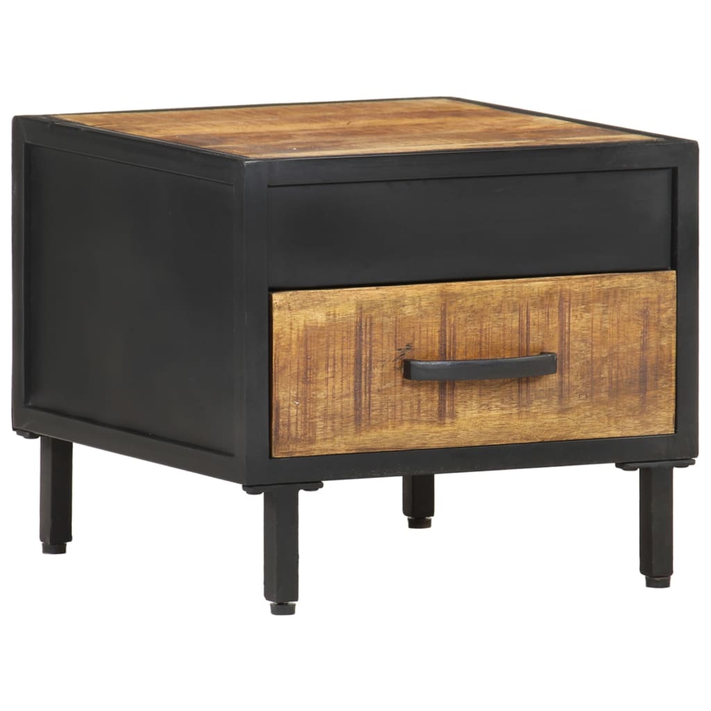 Bedside Cabinet 40X40X35 Cm Rough Mango Wood
