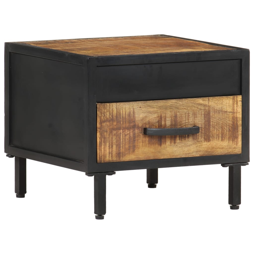 Bedside Cabinet 40X40X35 Cm Rough Mango Wood