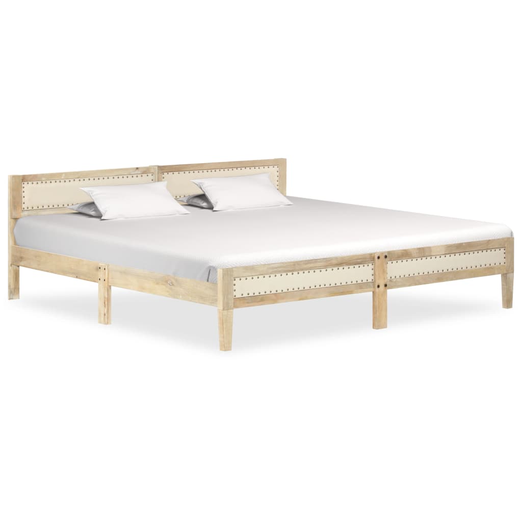 Bed Frame Without Mattress Solid Mango Wood 200 Cm