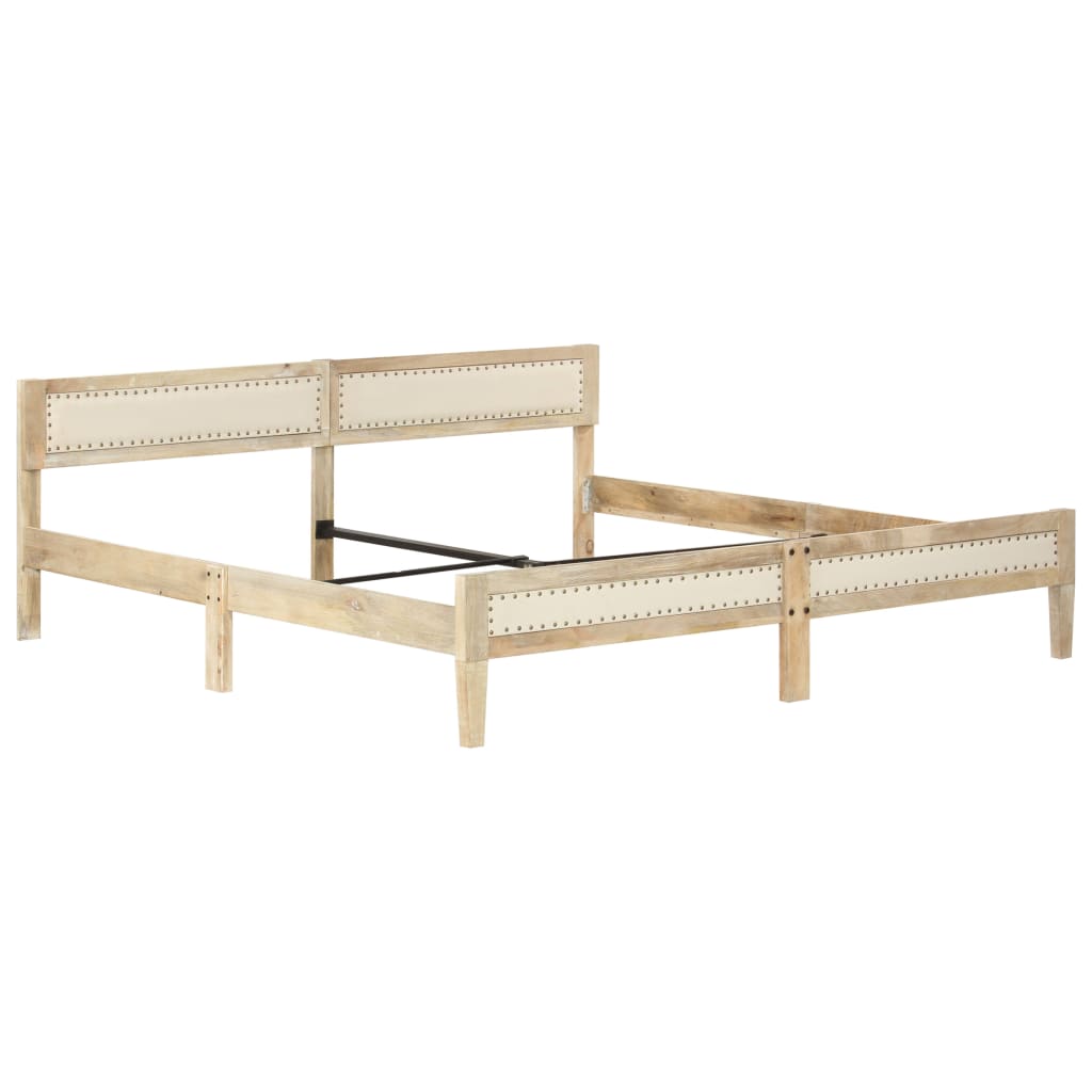 Bed Frame Without Mattress Solid Mango Wood 200 Cm