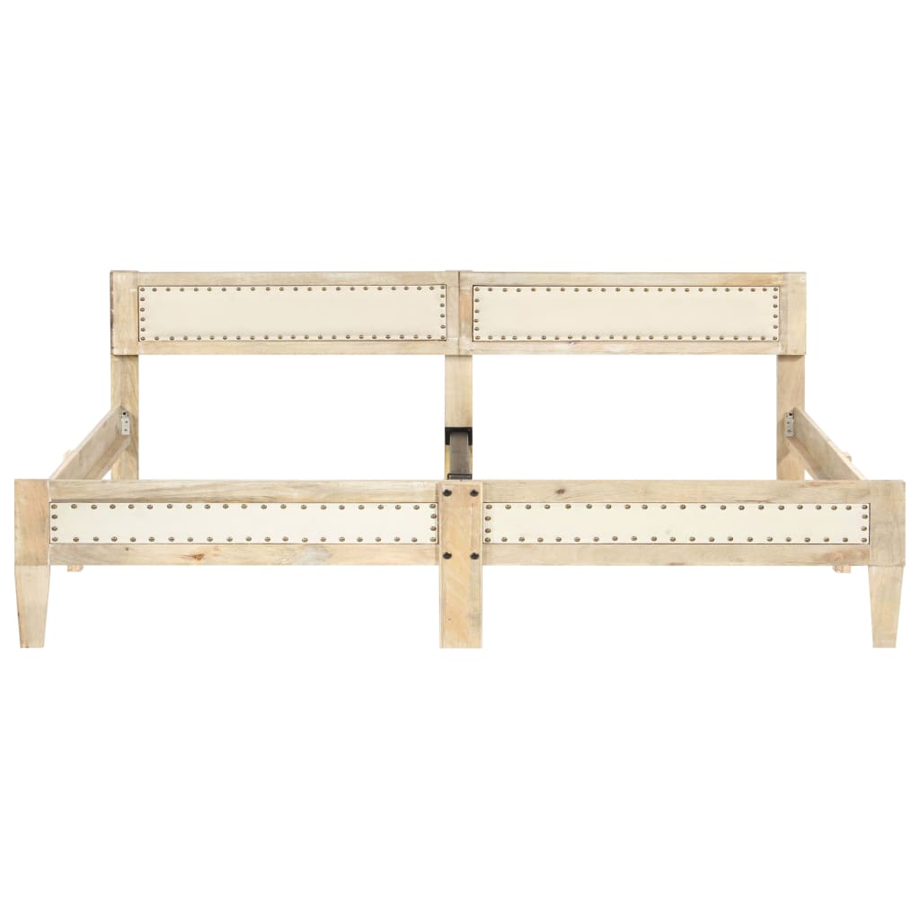 Bed Frame Without Mattress Solid Mango Wood 200 Cm