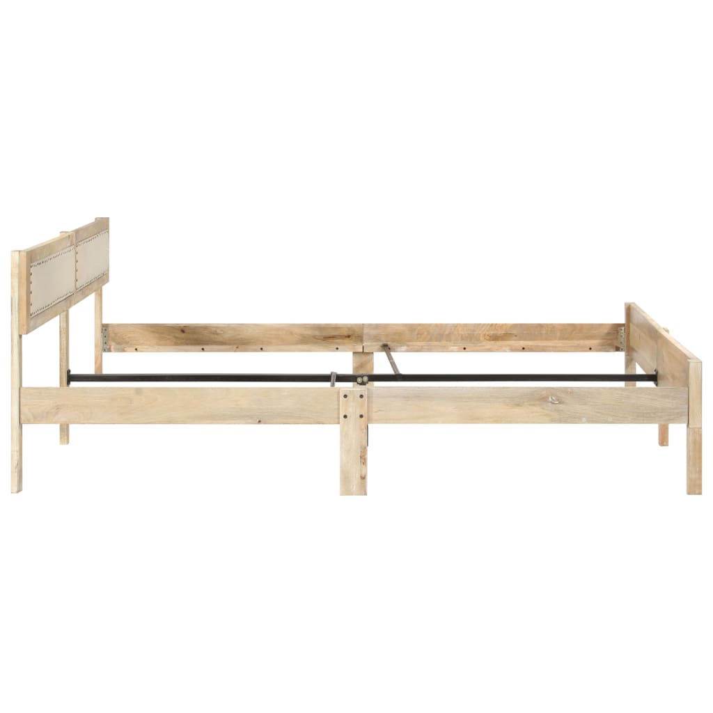Bed Frame Without Mattress Solid Mango Wood 200 Cm