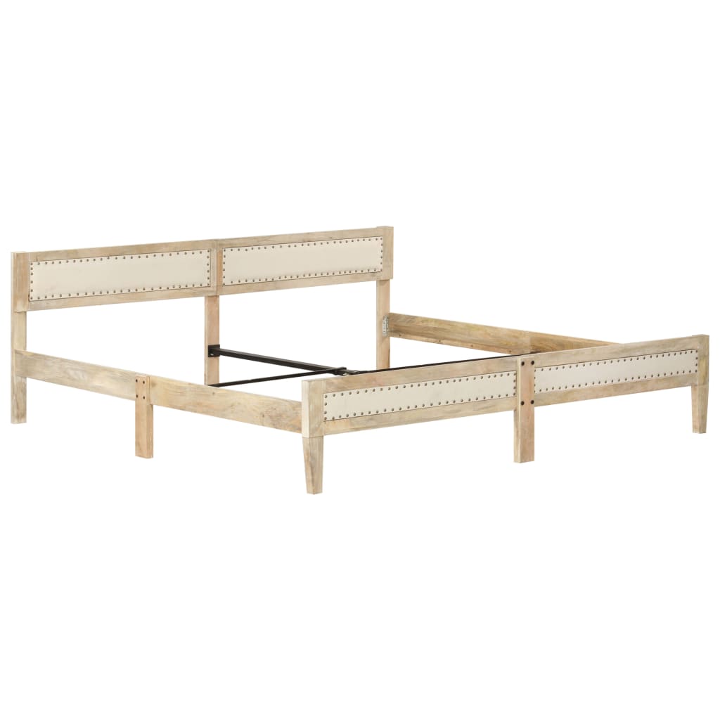 Bed Frame Without Mattress Solid Mango Wood 200 Cm