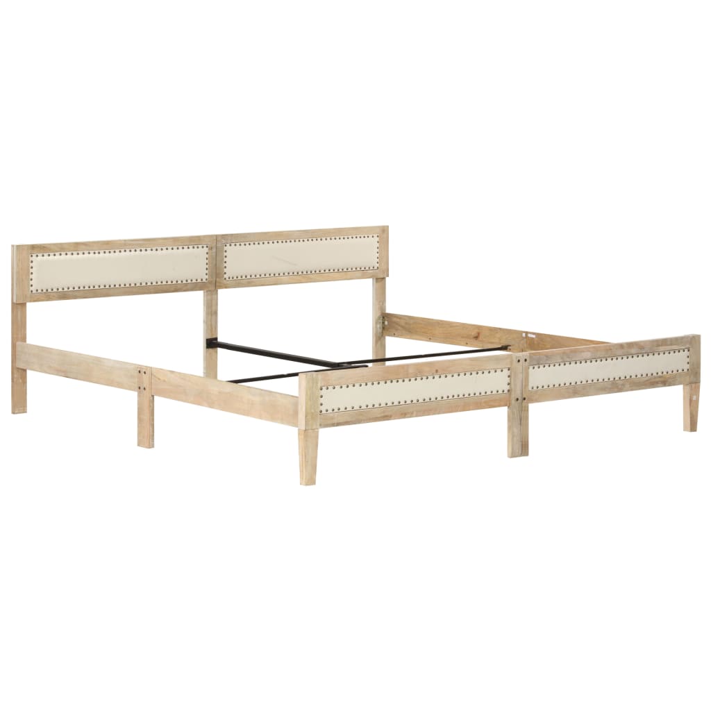 Bed Frame Without Mattress Solid Mango Wood 200 Cm