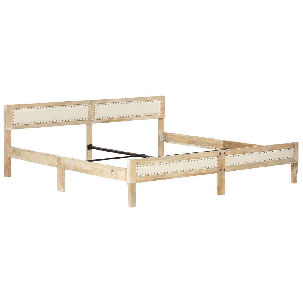 Bed Frame Without Mattress Solid Mango Wood 200 Cm