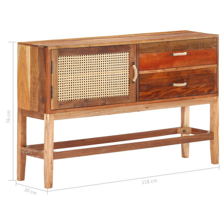 Sideboard 118X30X76 Cm Solid Reclaimed Wood