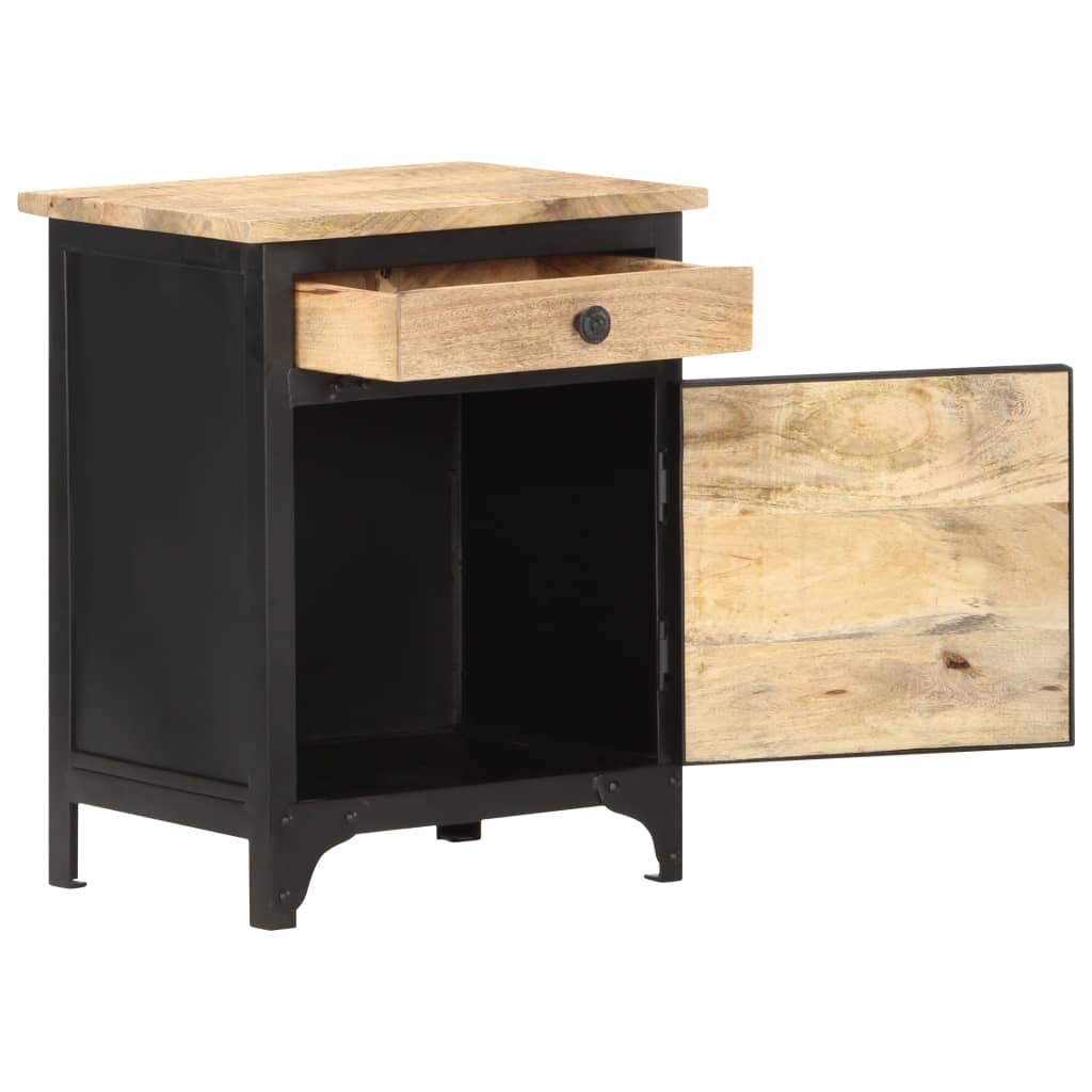 Bedside Cabinet 40X30X50 Cm Solid Mango Wood