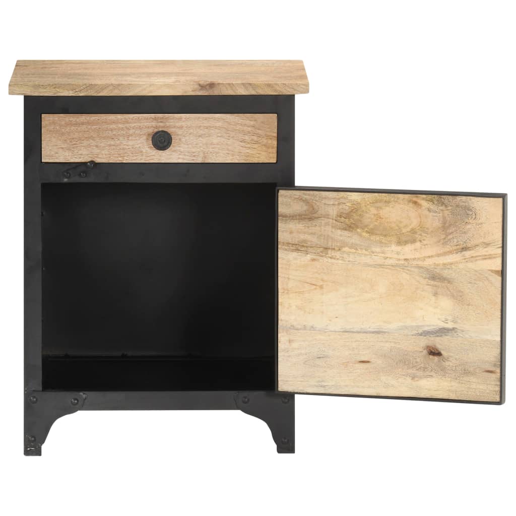 Bedside Cabinet 40X30X50 Cm Solid Mango Wood