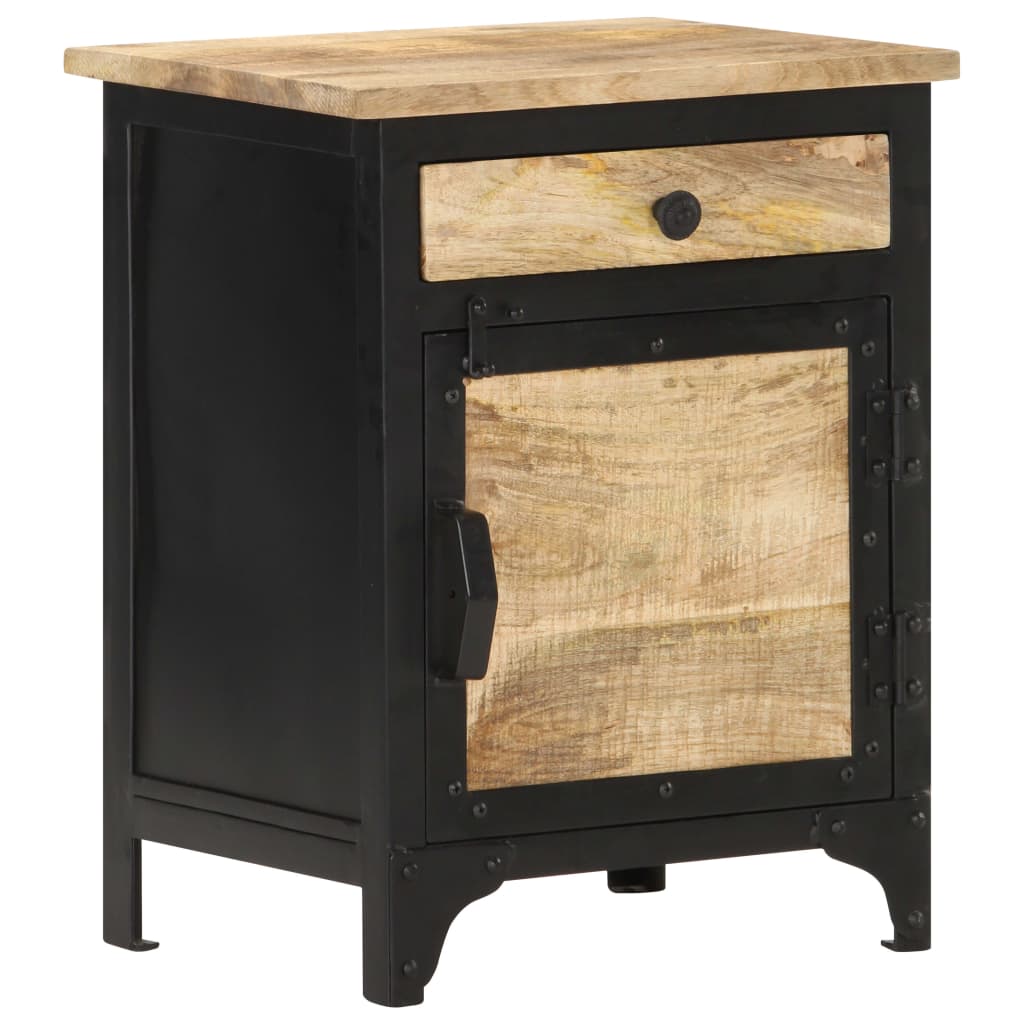 Bedside Cabinet 40X30X50 Cm Solid Mango Wood