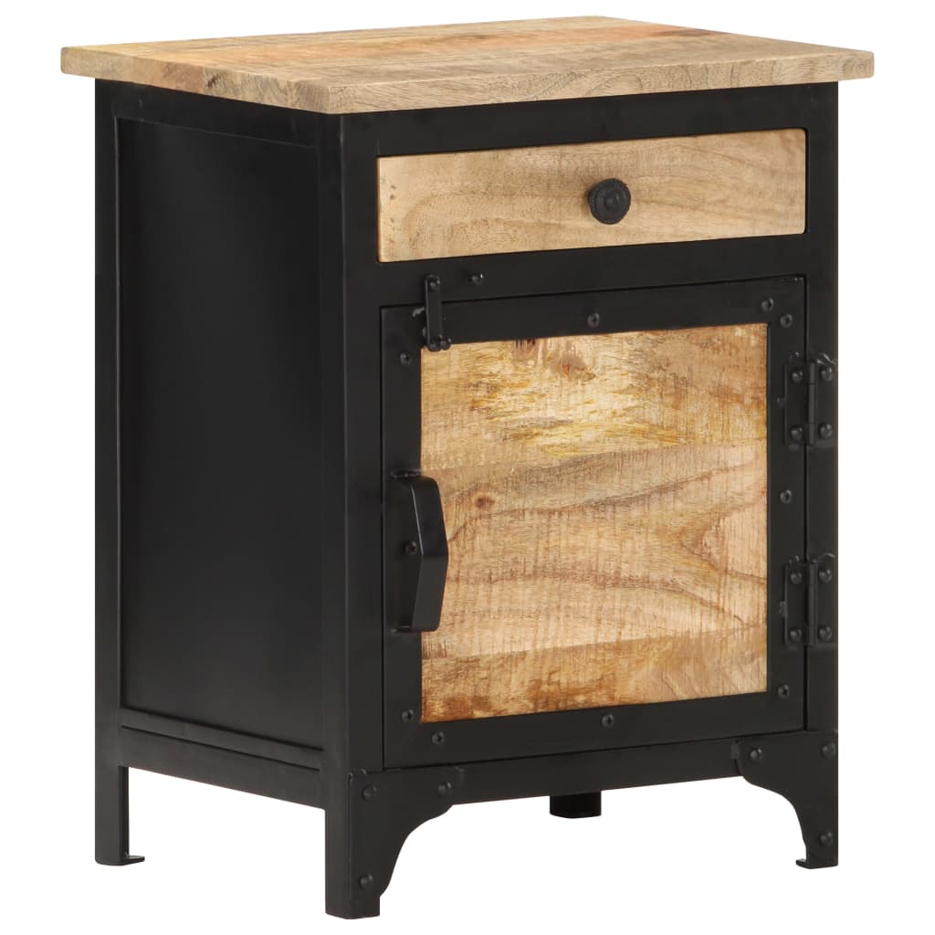 Bedside Cabinet 40X30X50 Cm Solid Mango Wood