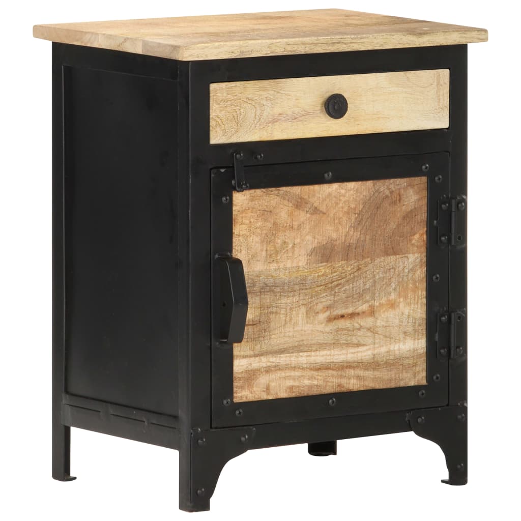 Bedside Cabinet 40X30X50 Cm Solid Mango Wood